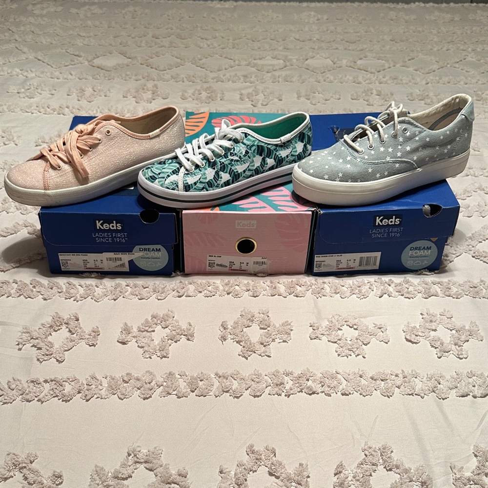 Keds Women's Sneakers - Pink, Green, and blue used good condition.